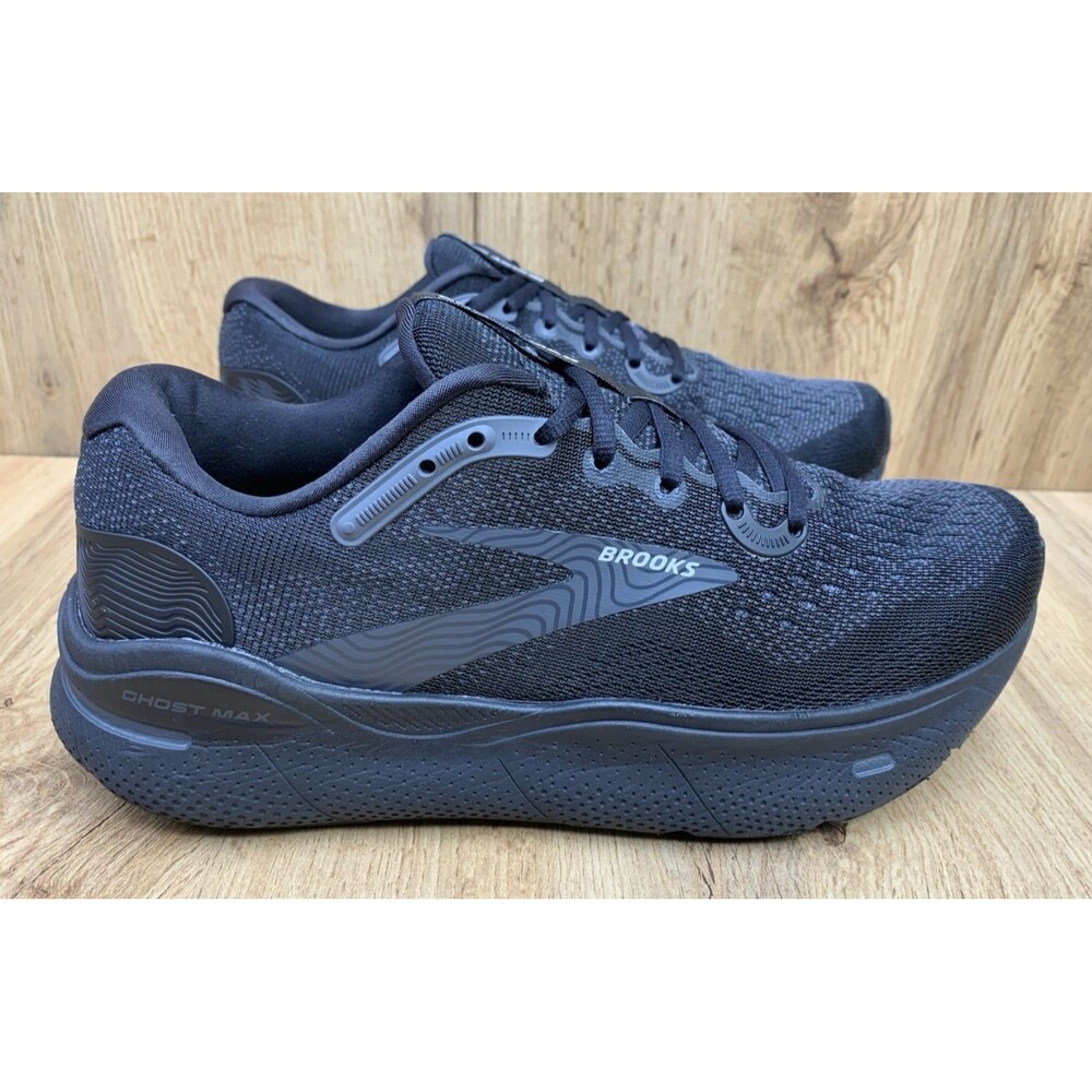 Brooks Ghost Max Women's Size 10 D Wide Black Running Walking Shoes 1203951D020 - Picture 2 of 13